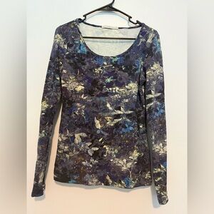 Peruvian Connection Long Sleeve Floral Shirt Multicolor  XS All Over Print